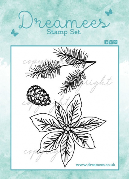 Poinsettia Pieces Stamp Set